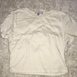 White crop t shirt